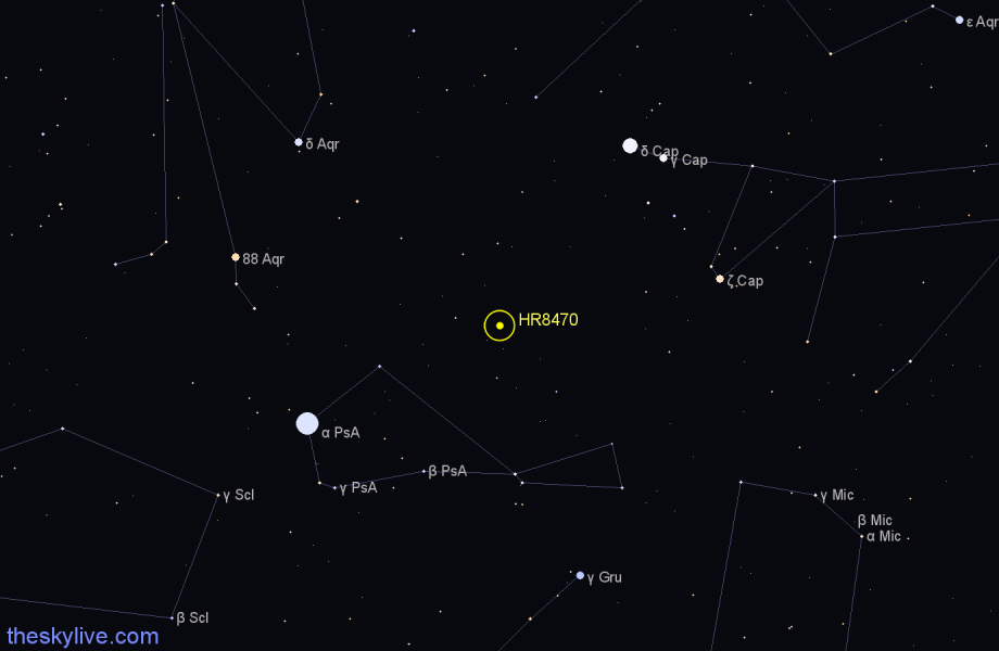 Finder chart HR8470 star