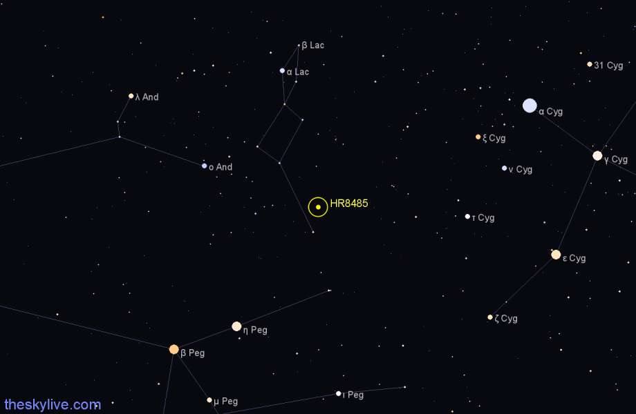 Finder chart HR8485 star