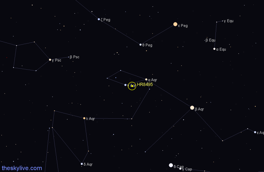 Finder chart HR8495 star