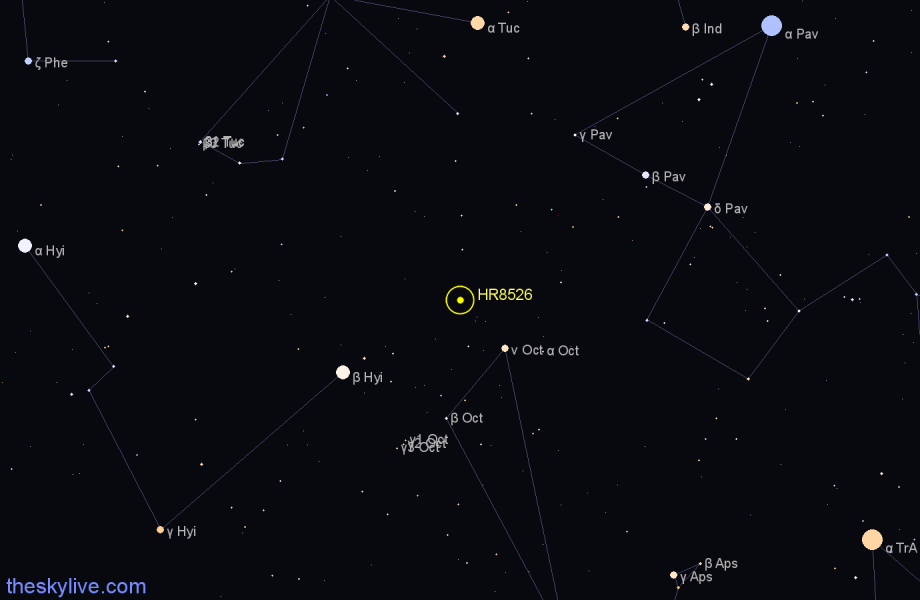 Finder chart HR8526 star