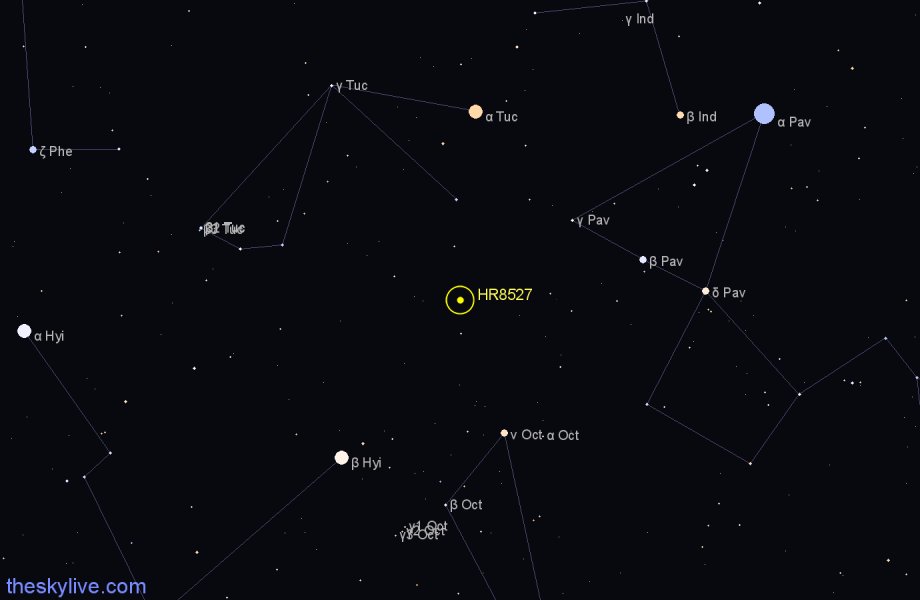 Finder chart HR8527 star