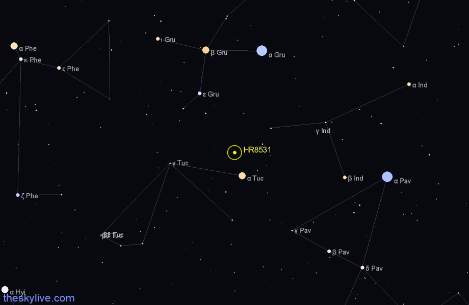 Finder chart HR8531 star