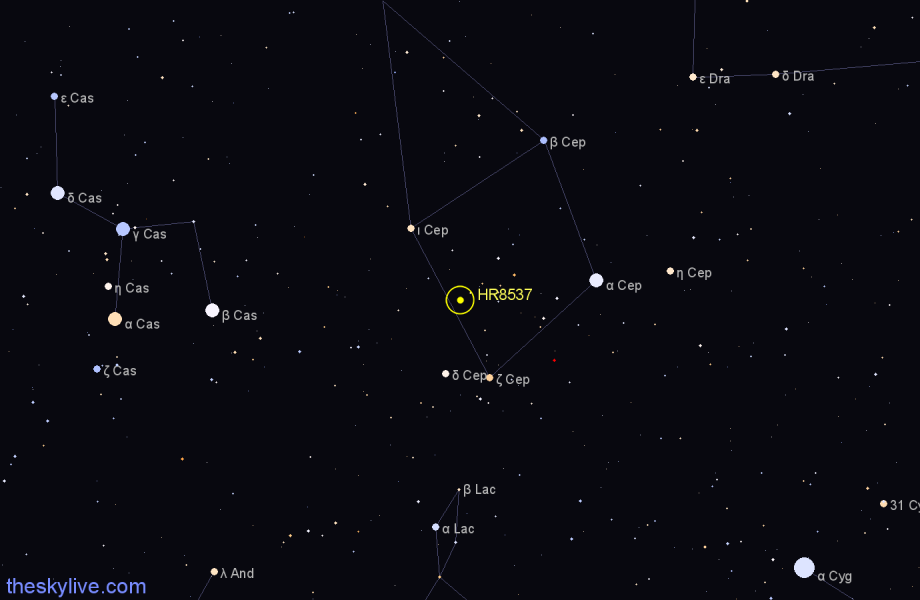 Finder chart HR8537 star