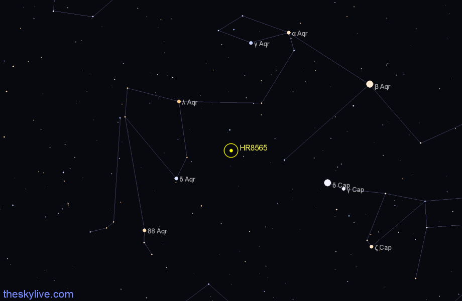 Finder chart HR8565 star