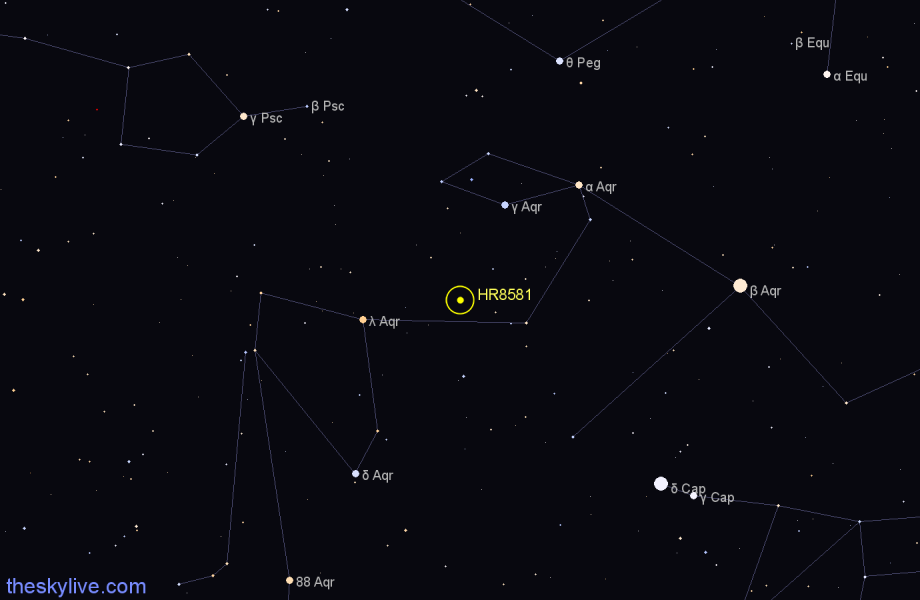 Finder chart HR8581 star