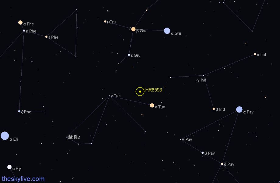 Finder chart HR8593 star