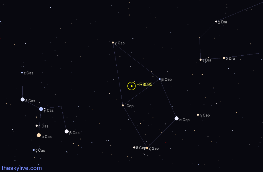 Finder chart HR8595 star