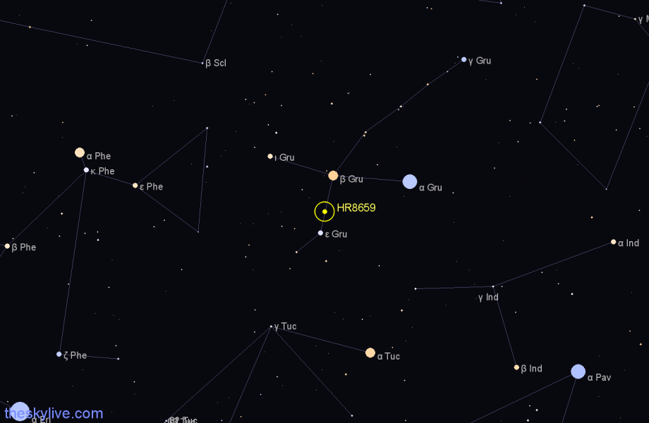 Finder chart HR8659 star