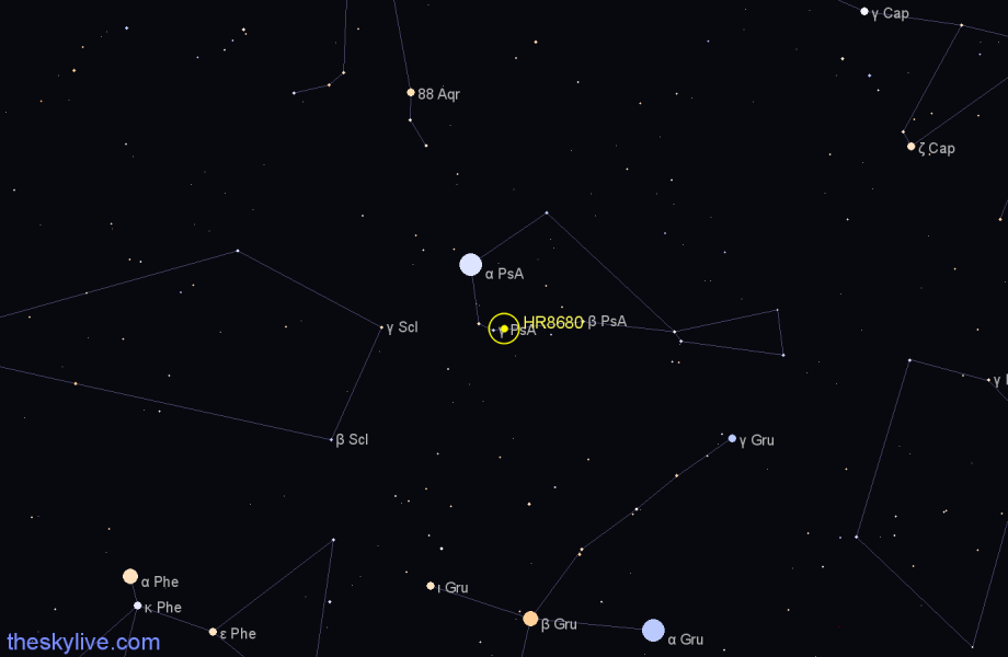 Finder chart HR8680 star