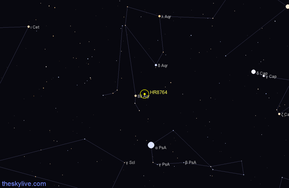 Finder chart HR8764 star