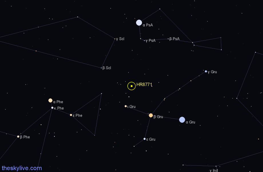 Finder chart HR8771 star