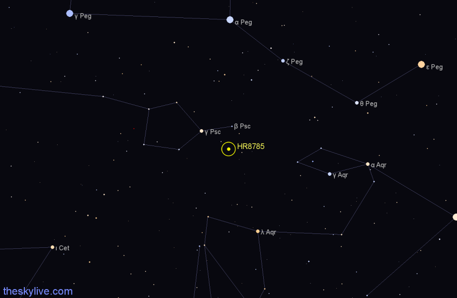 Finder chart HR8785 star