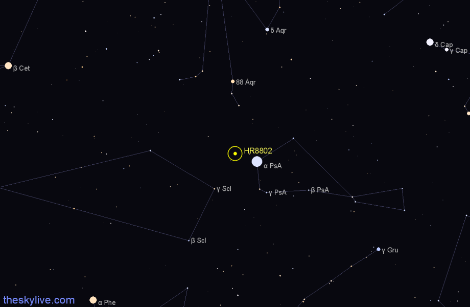 Finder chart HR8802 star