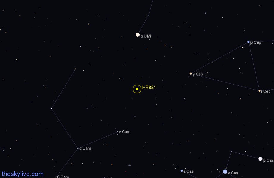 Finder chart HR881 star