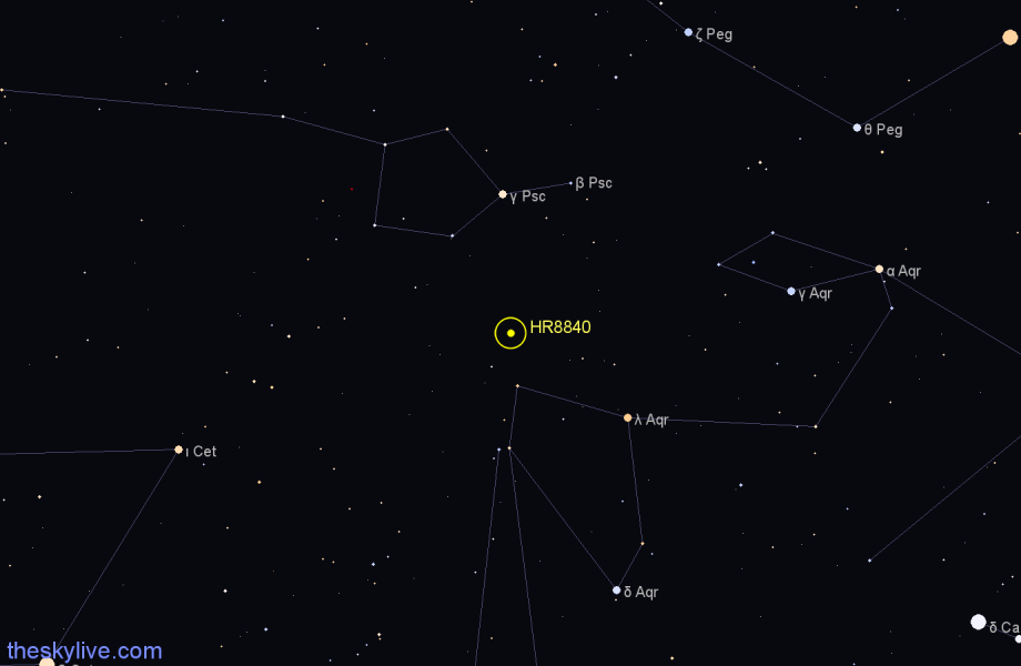 Finder chart HR8840 star