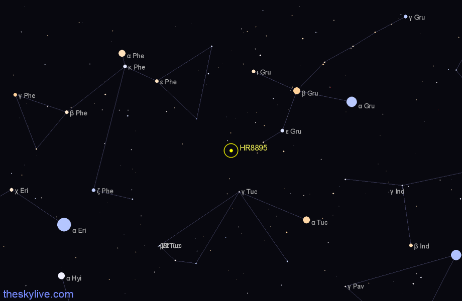 Finder chart HR8895 star