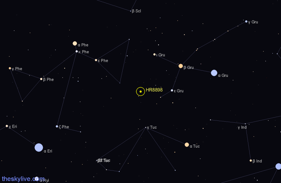 Finder chart HR8898 star