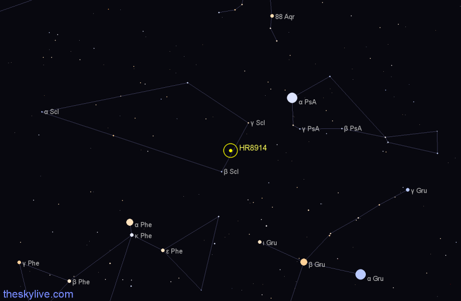 Finder chart HR8914 star