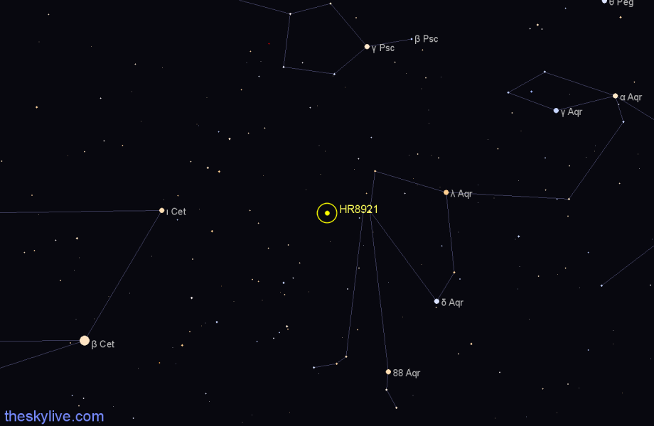 Finder chart HR8921 star