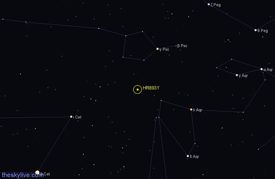 Finder chart HR8931 star