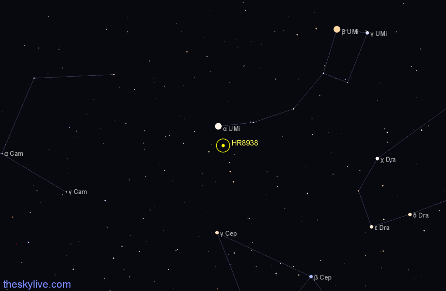 Finder chart HR8938 star