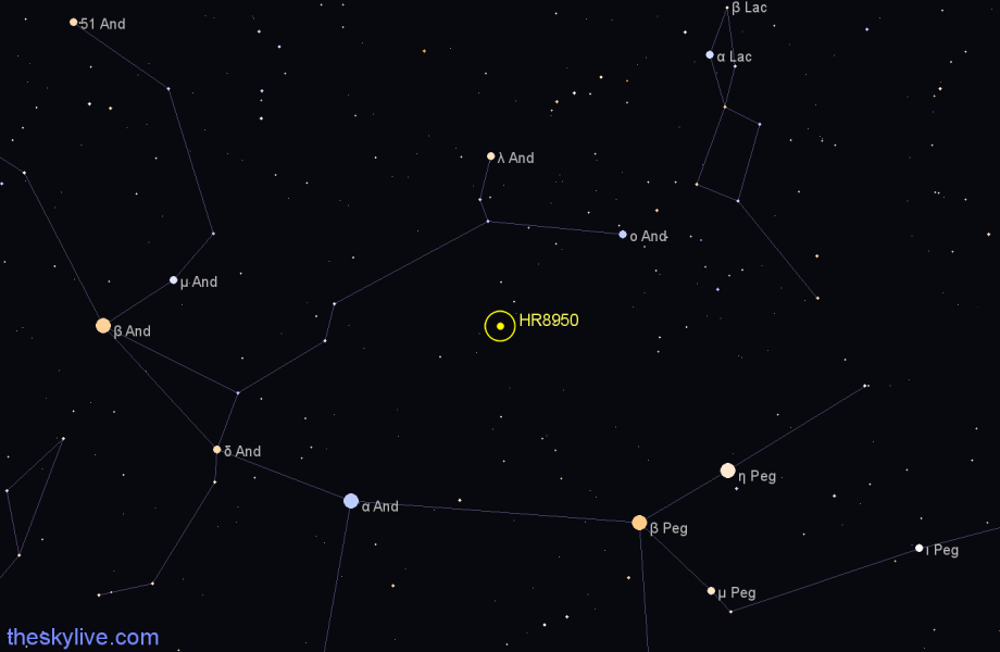 Finder chart HR8950 star