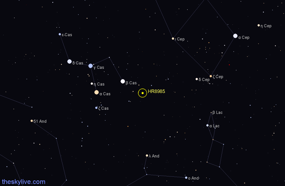 Finder chart HR8985 star