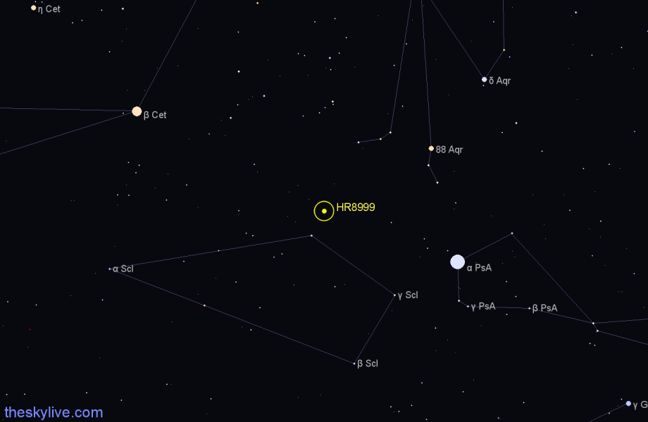Finder chart HR8999 star