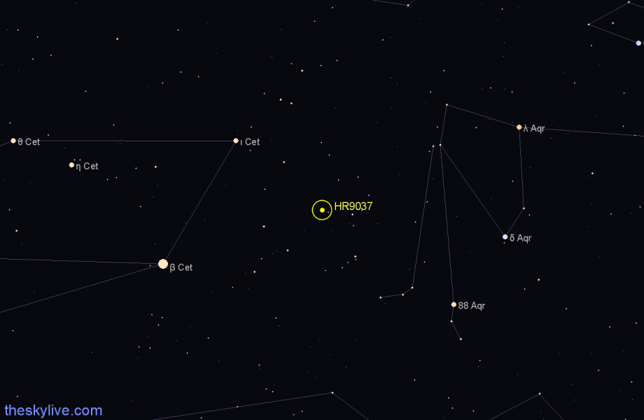 Finder chart HR9037 star