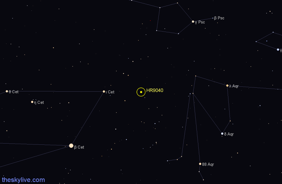 Finder chart HR9040 star