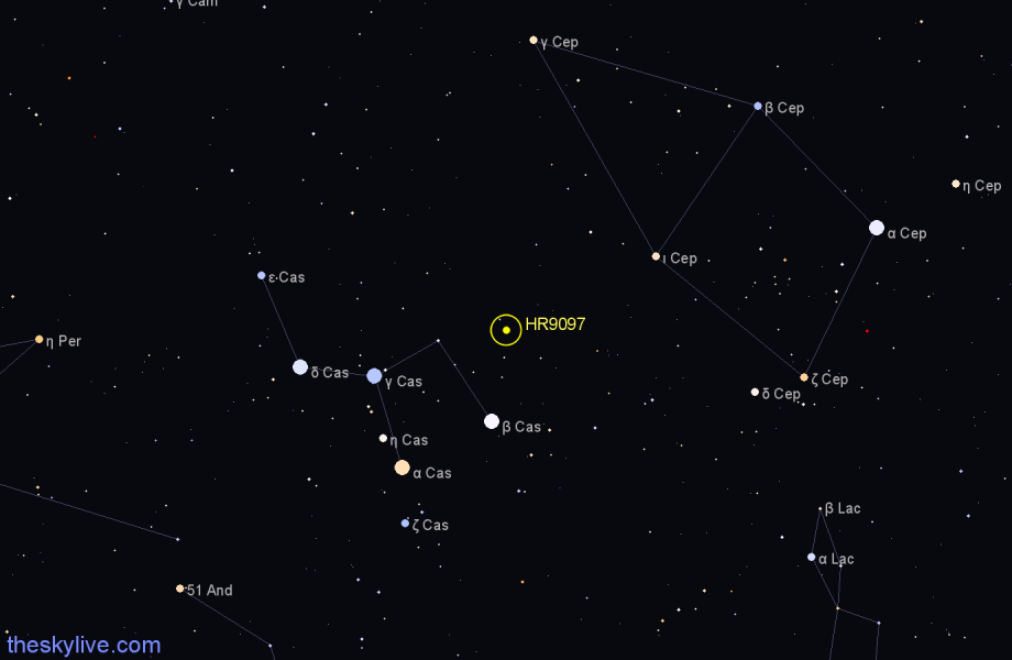 Finder chart HR9097 star