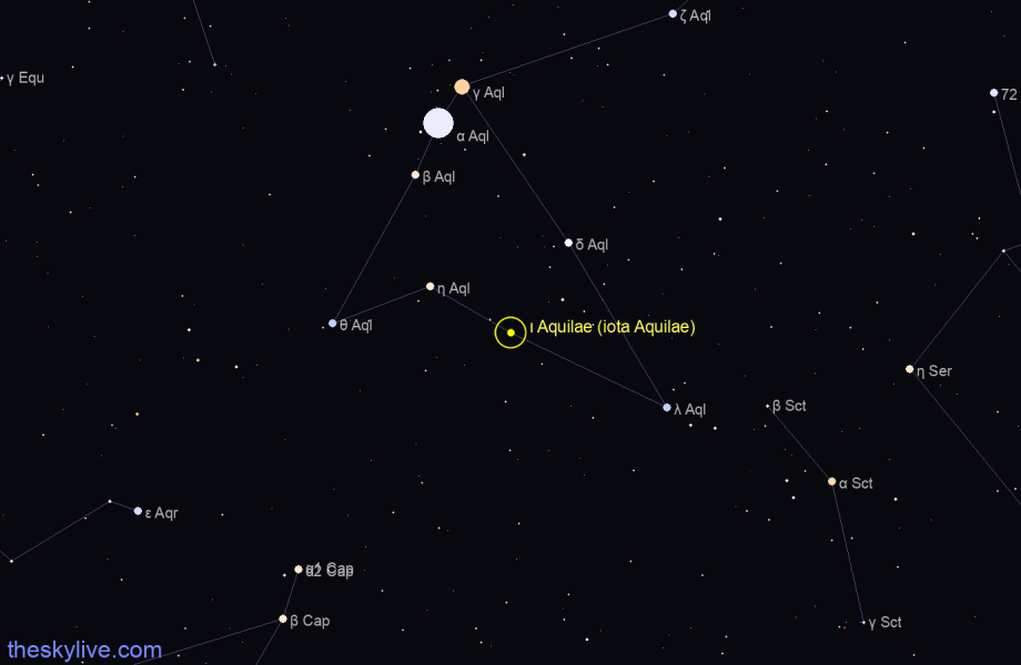 Finder chart ι Aquilae (iota Aquilae) star