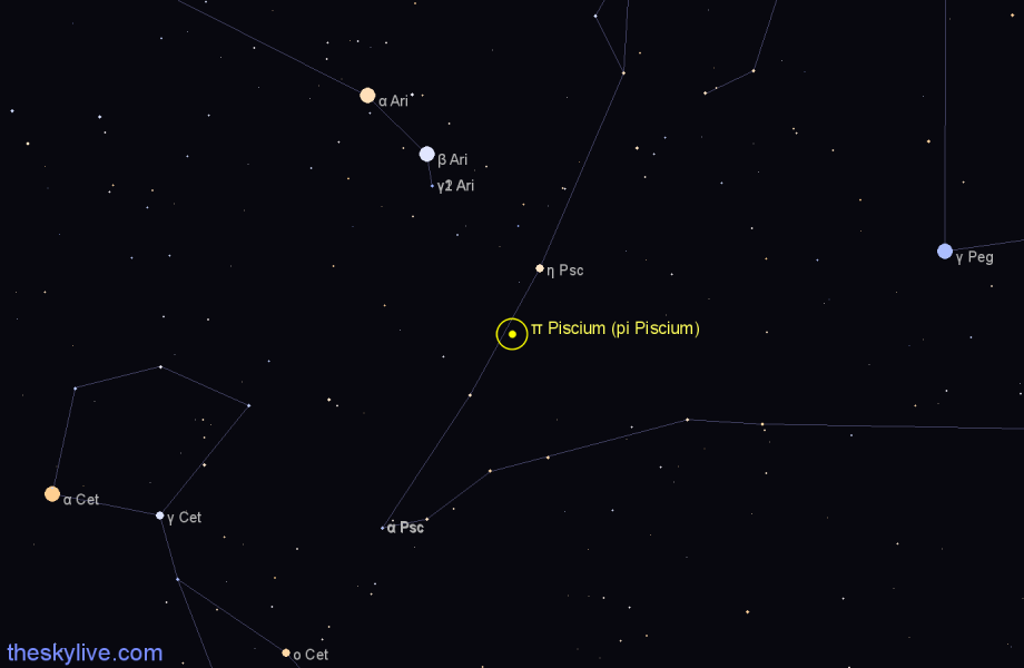 Finder chart π Piscium (pi Piscium) star