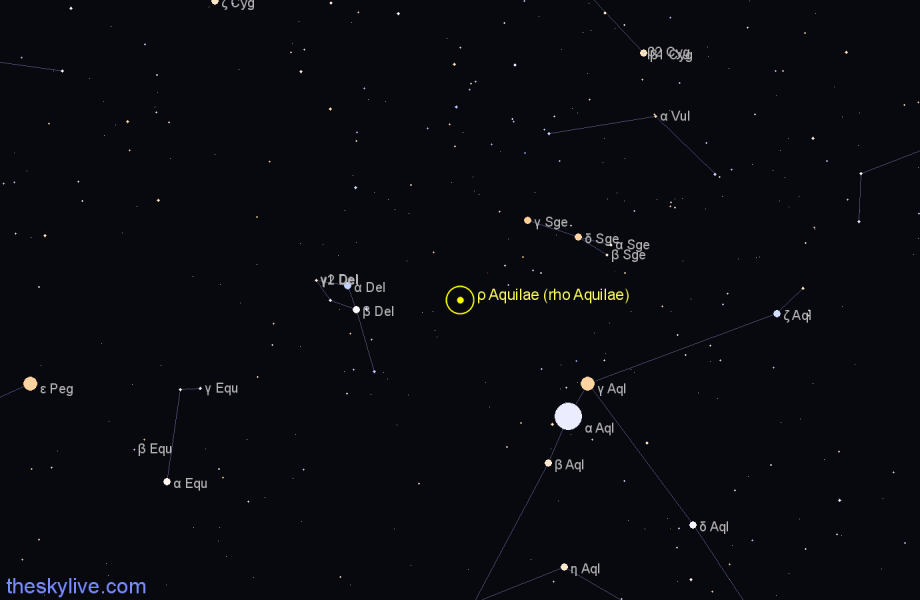 Finder chart ρ Aquilae (rho Aquilae) star