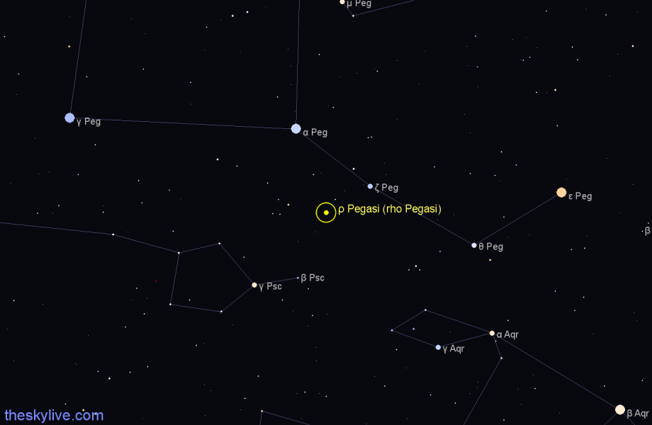 Finder chart ρ Pegasi (rho Pegasi) star