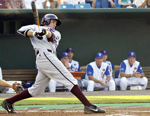 Slugger Jeff Larish's three-homer game helped the Sun Devils stun Nebraska, 8-7, at the 2005 College World Series..webp