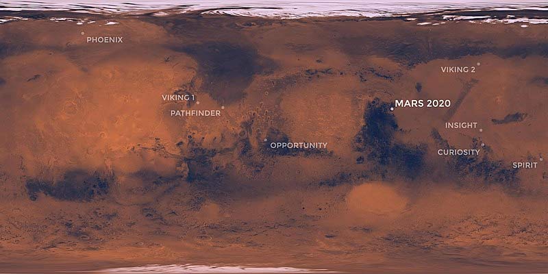 持久登陆点(mars2020)。信用社NASA