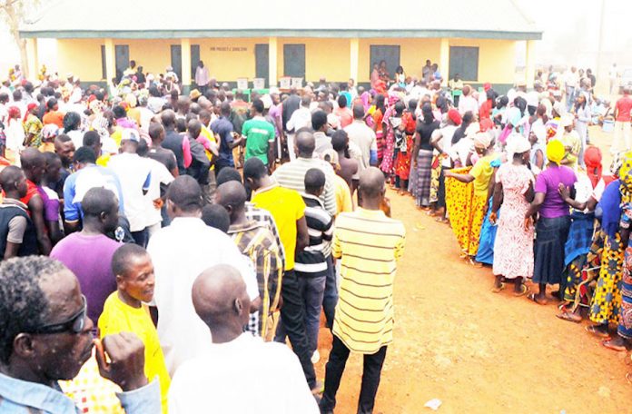 8cf7a01c voters queuing to cast their vores during an election Plateau Police Boss Says Election Going on Peacefully