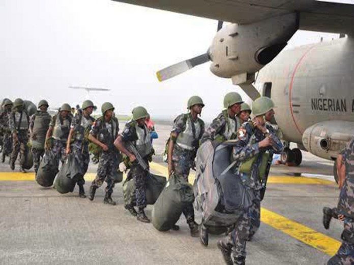 b929b908 nigerian air force1 Air Force Helicopter Destroys Bandits'  Storehouse in Zamfara