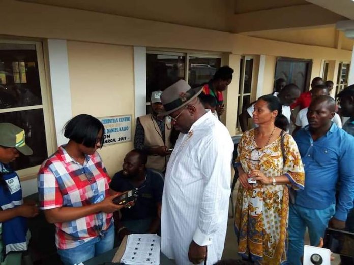 1bc9c733 bayelsa state gov seriake dickson at his polling unit Polls: Dickson Accuses Security Agencies, INEC of Colluding With Opposition