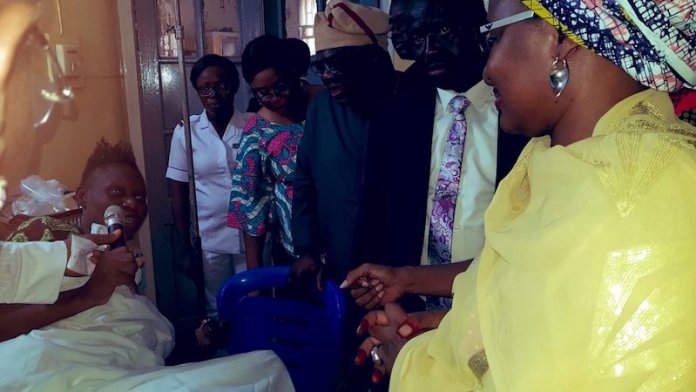 8e2616dd aisha buhari visits collapse building Aisha Buhari Visits Victims of Lagos Building Collapse in Hospital