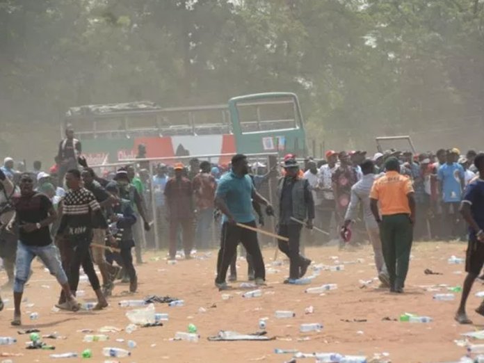 c3126224 thugs attack collation cent Two Feared Killed, Vehicles, Beer Depot Vandalised as Thugs Attack Collation Centre in Ondo