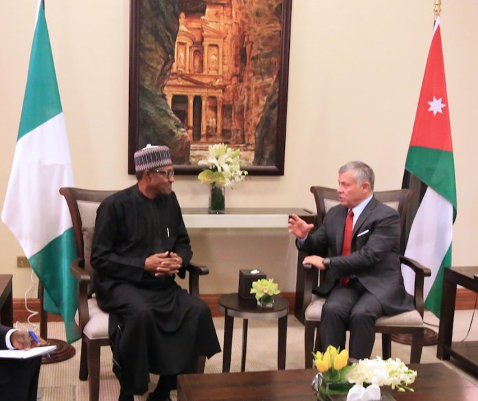 fc2185f1 president buhari with the king of jordan Buhari Thanks Jordan for Backing Nigeria’s Anti-terror War