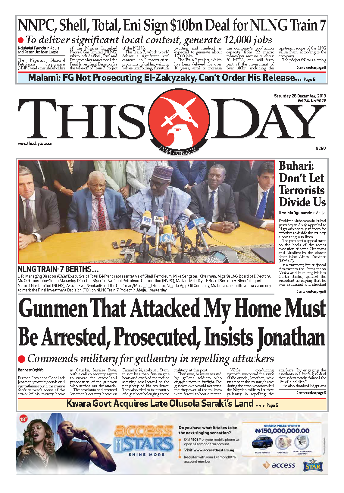 Saturday 28th December 19thisdaylive