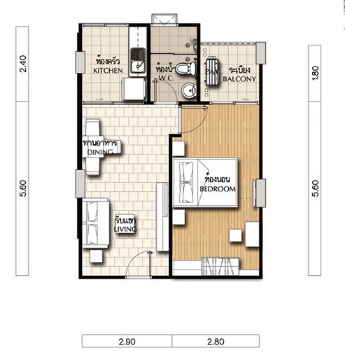 1 Bedroom Condo For Sale in Huai Khwang, Huai Khwang, Bangkok - Image 7