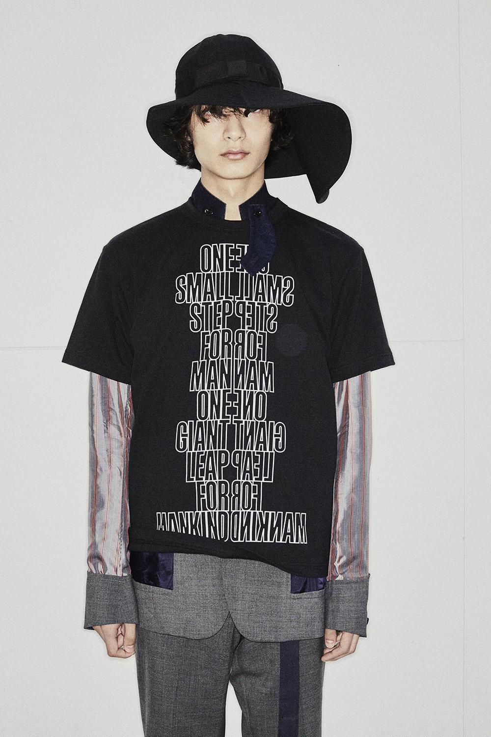 ニール アームストロングの名言を引用 Sacai Spiberのコラボレーションtシャツ Three スリー