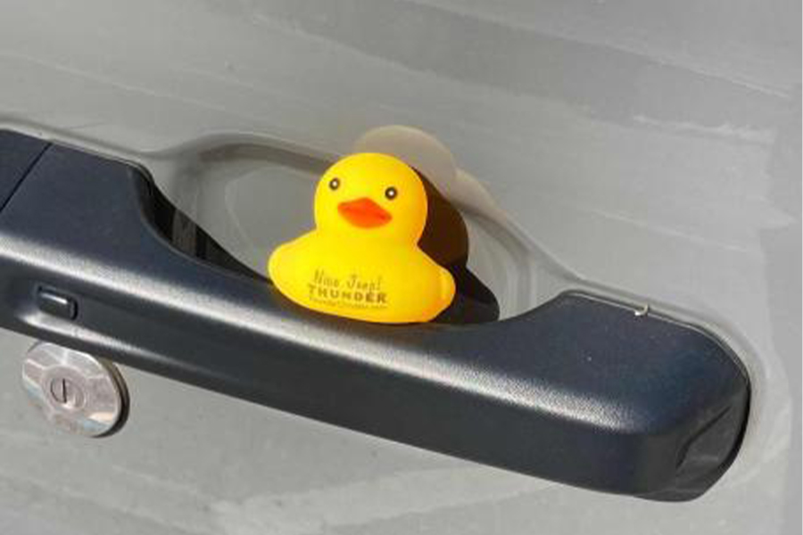 Jeep Duckie Rubber Duck Silver