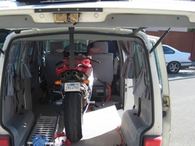 best small van for motorcycle transport