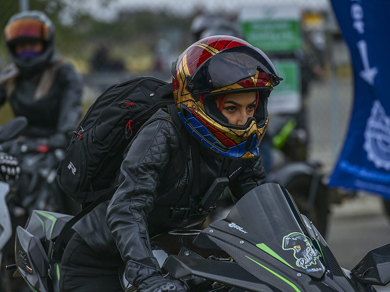 female biker