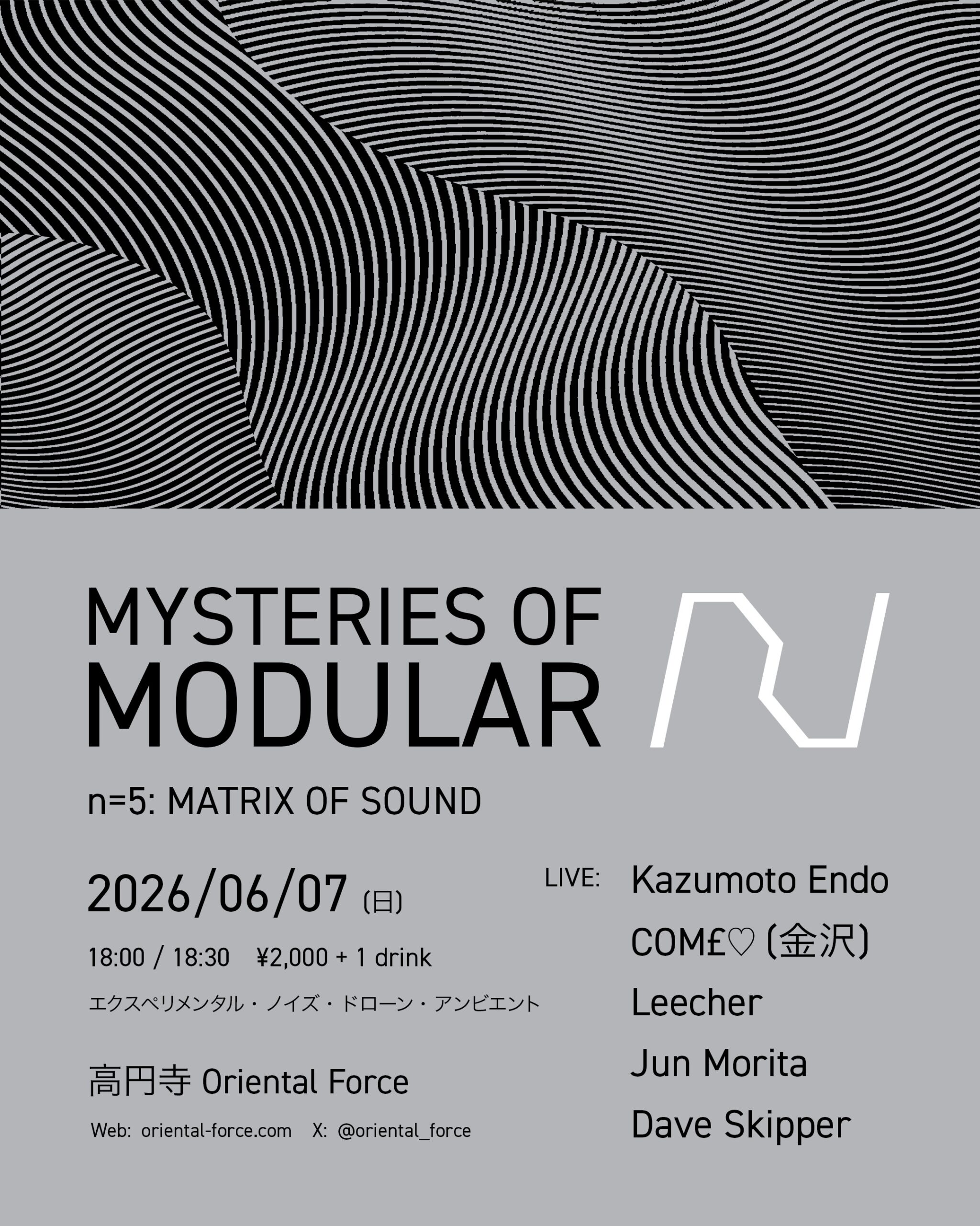 「MYSTERIES OF MODULAR n n=5: MATRIX OF SOUND 」Presented by Dave Skipper